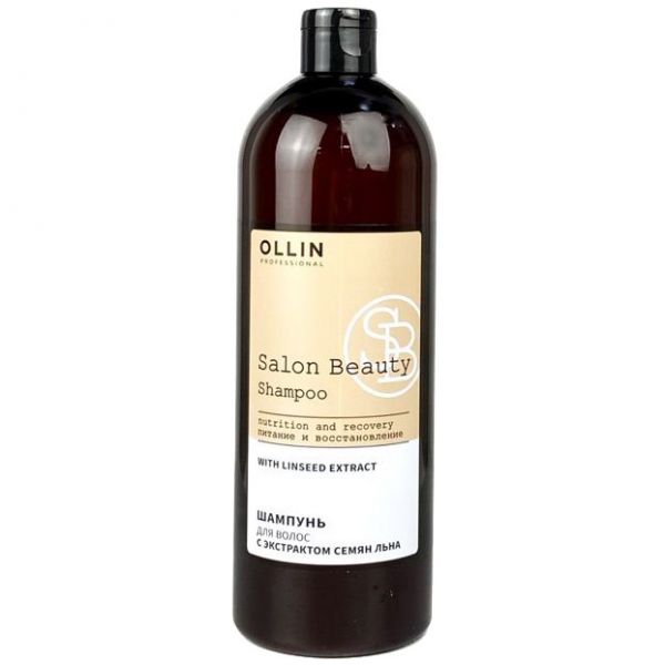 Hair shampoo with flax seed extract Salon Beauty OLLIN 1000 ml