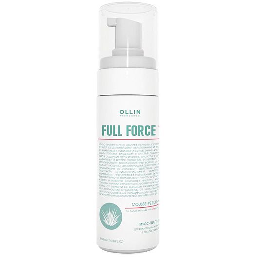 Mousse peeling for hair and scalp with aloe extract Full Force OLLIN 160 ml