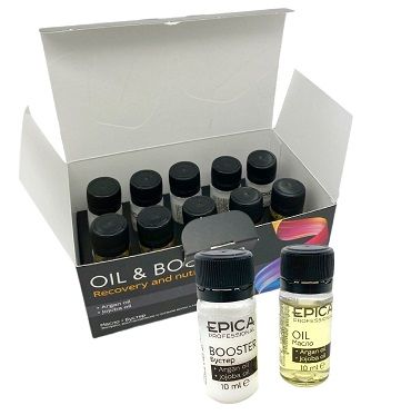 Express hair restoration and nutrition set Oil 5*10 ml + Booster 5*10 ml Epica