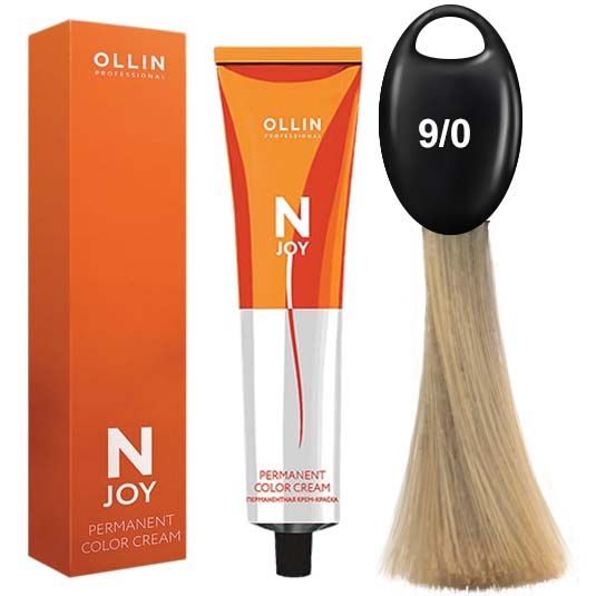 Permanent cream color 9/0 blonde OLLIN N-JOY 100 ml