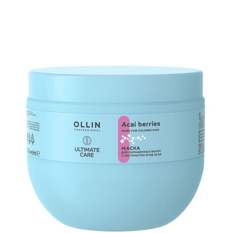 OLLIN ULTIMATE CARE Mask for colored hair with acai berry extract 500 ml