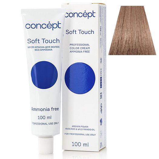 Cream hair dye without ammonia 7.16 blond ash-violet Soft Touch Concept 100 ml