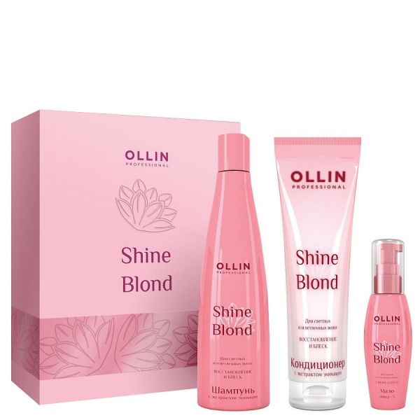 Hair care set Shine Blond OLLIN 600 ml