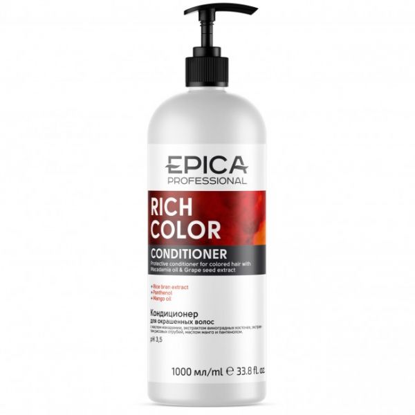 Conditioner for colored hair Rich Color Epica 1000 ml