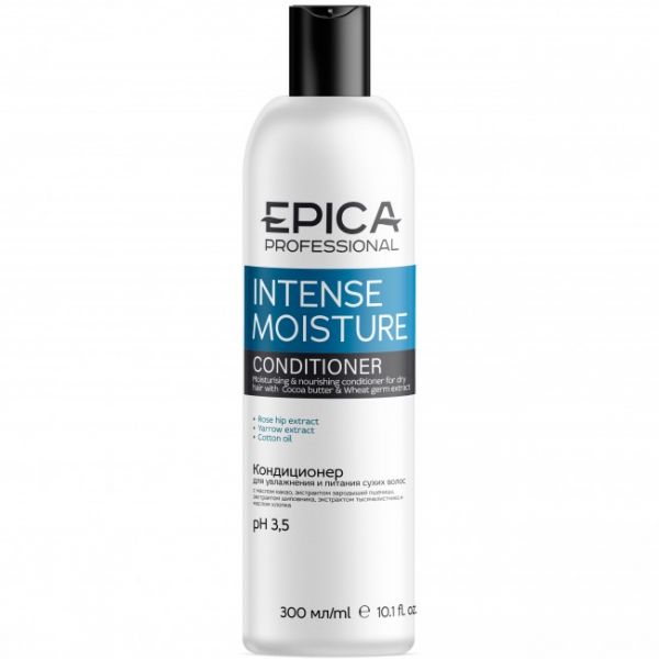 Moisturizing conditioner for dry hair Intense Moisture Epica 300 ml