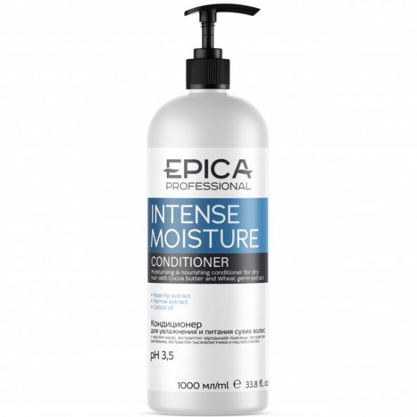 Moisturizing conditioner for dry hair Intense Moisture Epica 1000 ml