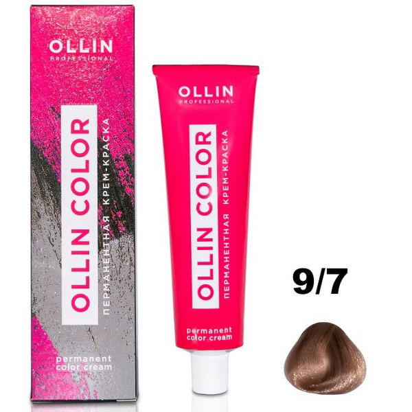 Permanent cream hair dye COLOR 9/7 OLLIN 60 ml