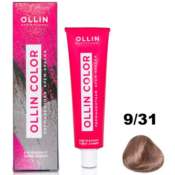 Permanent cream hair dye COLOR 9/31 OLLIN 60 ml