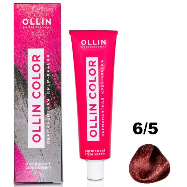 Permanent cream hair dye COLOR 6/5 OLLIN 100 ml