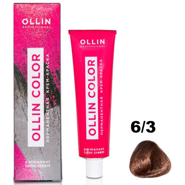 Permanent cream hair dye COLOR 6/3 OLLIN 100 ml