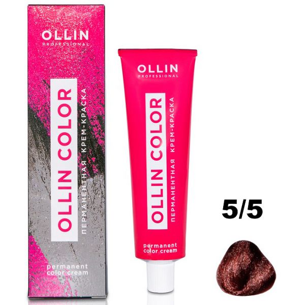 Permanent cream hair dye COLOR 5/5 OLLIN 100 ml