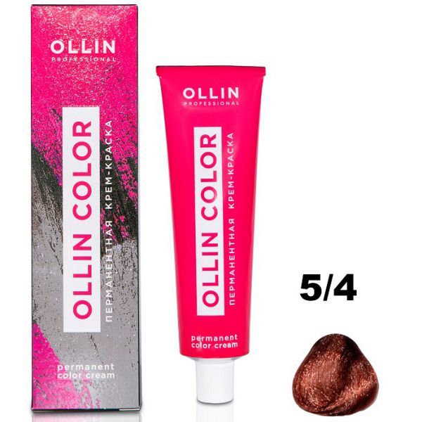 Permanent cream hair dye COLOR 5/4 OLLIN 100 ml