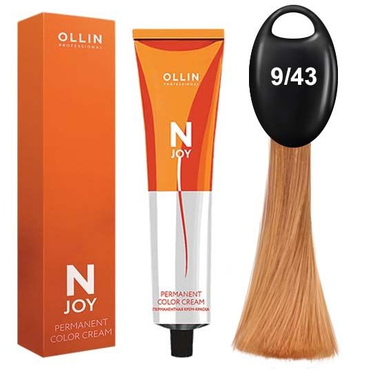 Permanent cream color 9/43 blond-copper gold OLLIN N-JOY 100 ml