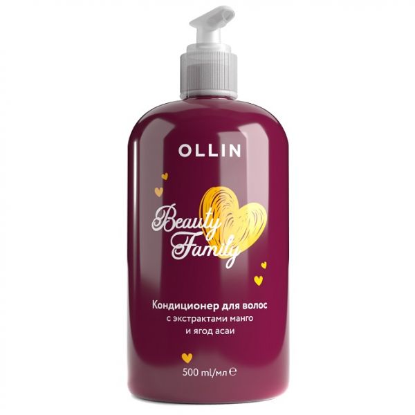 OLLIN Beauty Family Hair conditioner with mango and acai extracts 500 ml