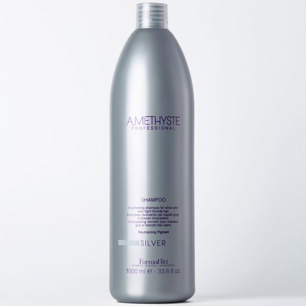 Shampoo for bleached and gray hair Amethyste SILVER Farmavita 1000 ml