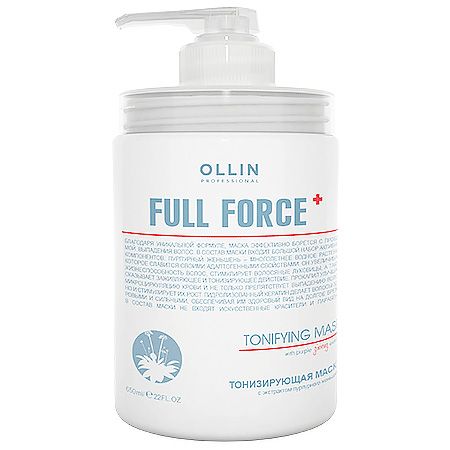 Toning mask with ginseng against hair loss Full Force OLLIN 650 ml