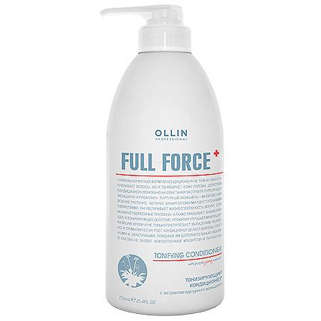 Toning conditioner with ginseng against hair loss Full Force OLLIN 750 ml