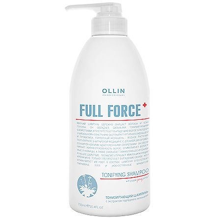 Toning shampoo with ginseng against hair loss Full Force OLLIN 750 ml