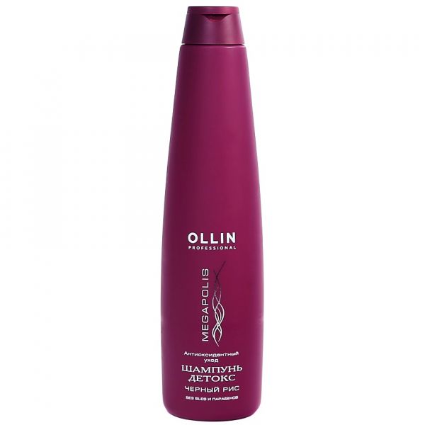 Detox shampoo based on black rice Megapolis OLLIN 400 ml