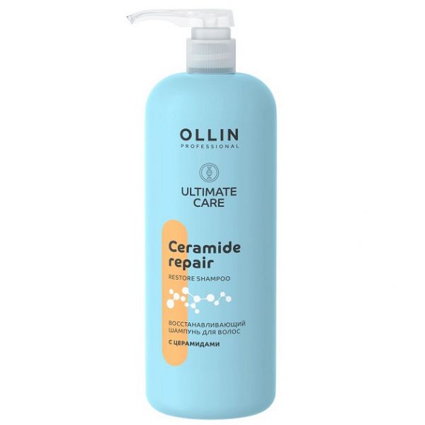 OLLIN ULTIMATE CARE Restoring hair shampoo with ceramides 1000 ml