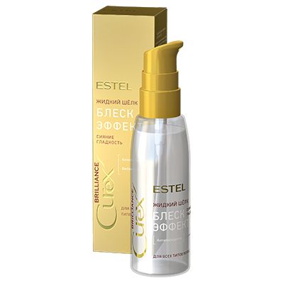 Liquid silk "Shine effect" for all hair types CUREX BRILLIANCE ESTEL 100 ml