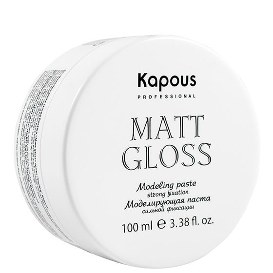 Strong hold modeling hair paste “Matt Gloss” Kapous 100 ml