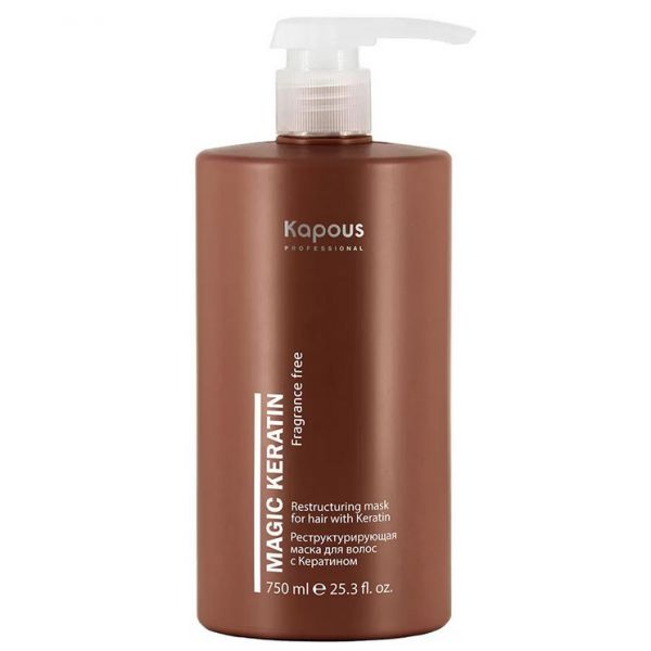 Restructuring hair mask with keratin “Magic Keratin” Kapous 750 ml