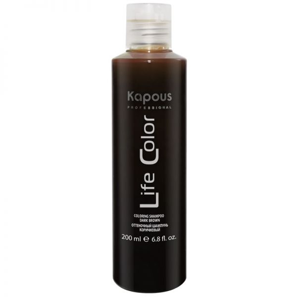 Tinted hair shampoo “Life Color” brown Kapous 200 ml