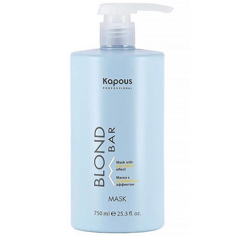 Mask with anti-yellow effect “Blond Bar” Kapous 750 ml