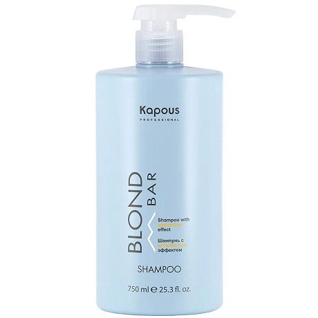 Shampoo with anti-yellow effect “Blond Bar” Kapous 750 ml