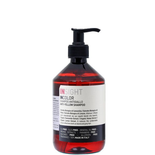 Shampoo for neutralizing yellow hair “INCOLOR HAIR” INSIGHT 400 ml