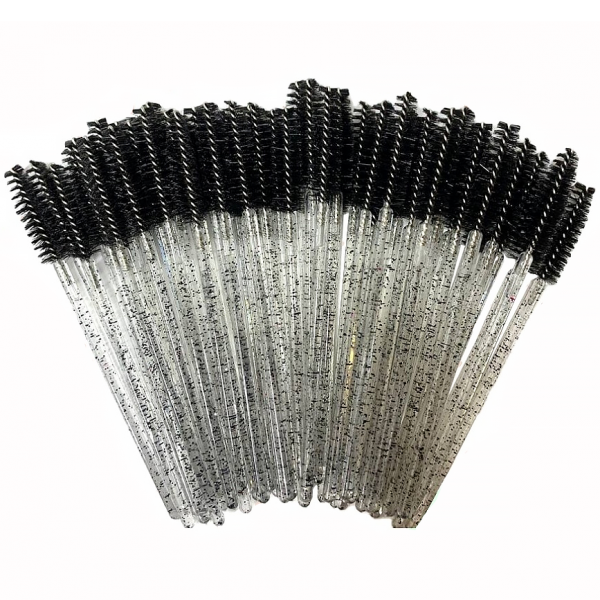 Nylon black eyelash brushes 50 pcs/pack DACCORDO