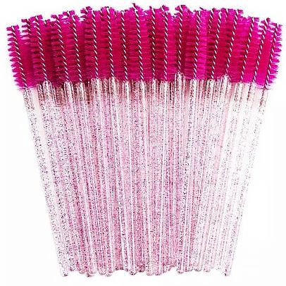 Eyelash brushes nylon crimson 50 pcs/pack DACCORDO